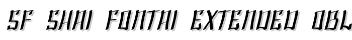 SF Shai Fontai Extended Oblique font